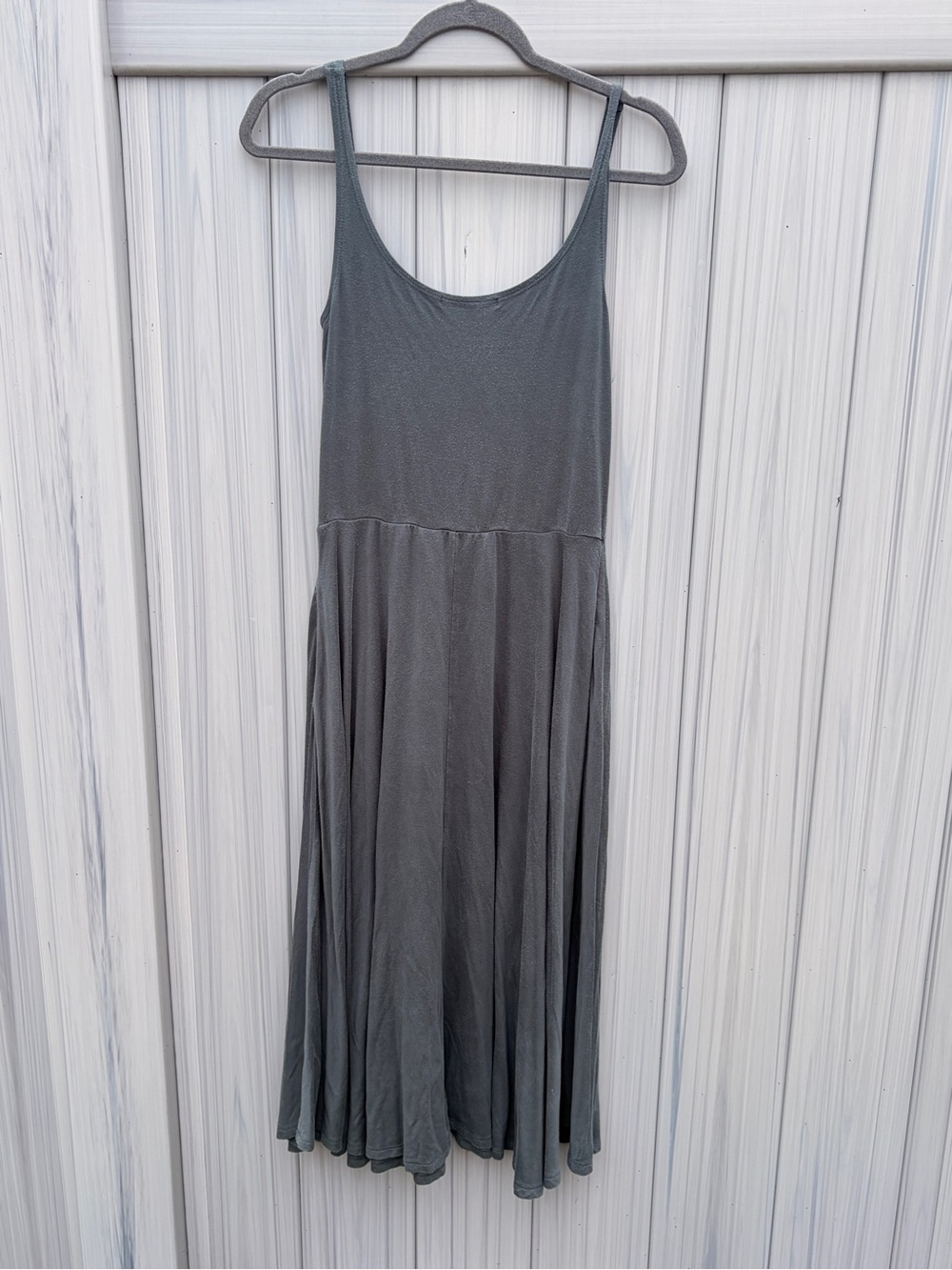 Quince Gray Scoop Neck Maxi Dress